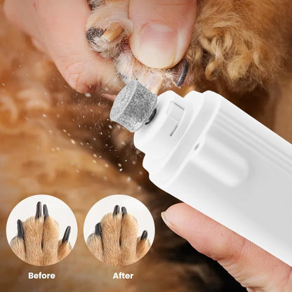 2 in 1 Cat Dog Nail Clippers & Grinder with LED Light, Quiet Rechargeable