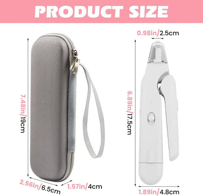 2 in 1 Cat Dog Nail Clippers & Grinder with LED Light, Quiet Rechargeable